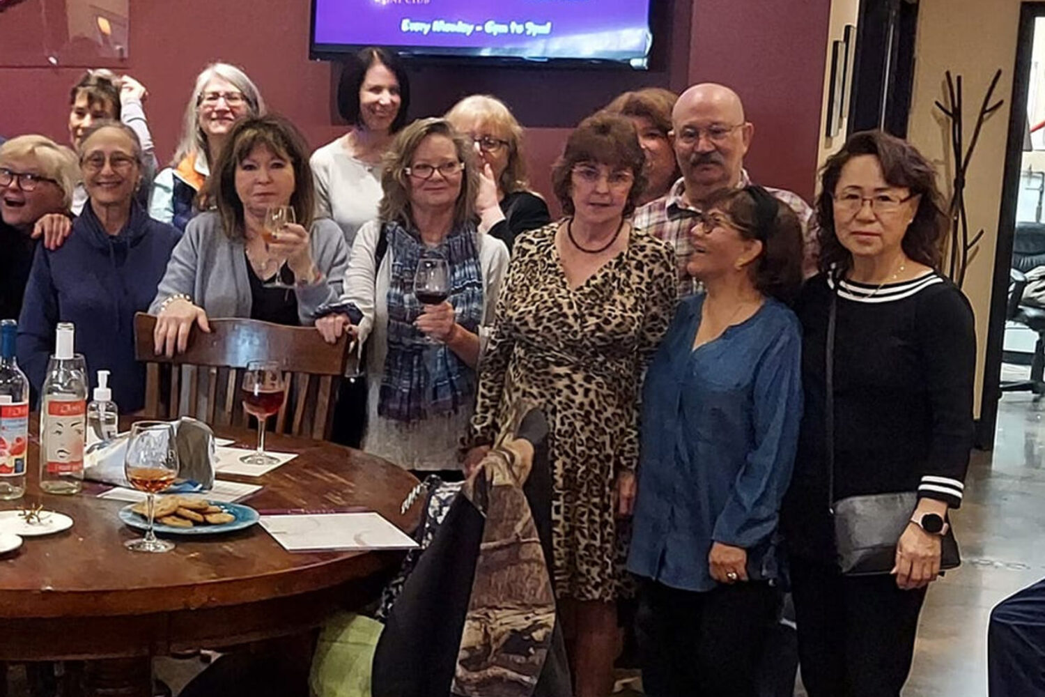 Widowcare members gathered at a community event