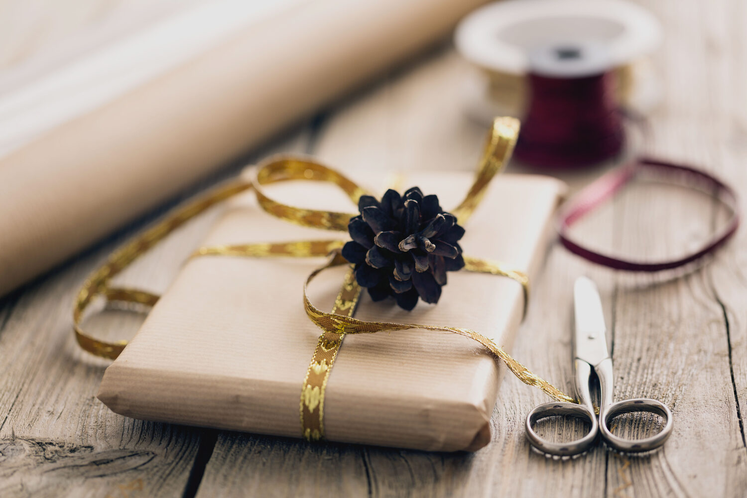 A quiet table setting with papers and glasses